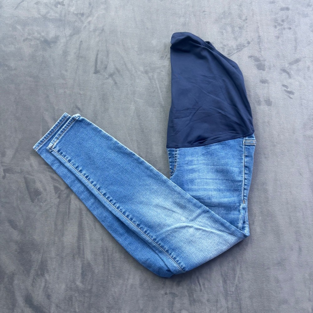 J.Crew Maternity Over the Belly Skinny Jeans Medium Wash Blue Size 27